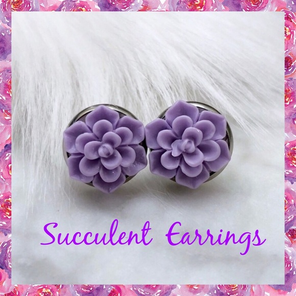 Simple Sanctuary Jewelry - 💜LAVENDER SUCCULENT EARRINGS💜